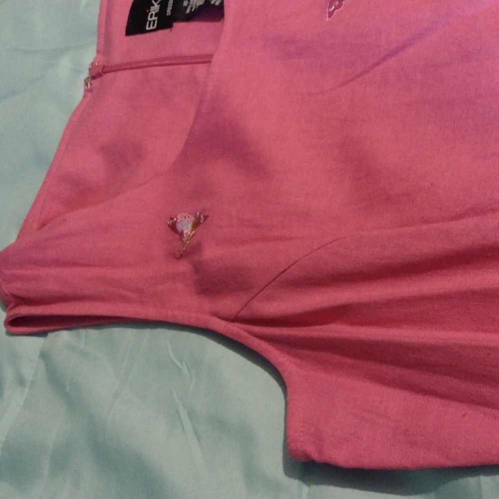 NWT Erika Bright Pink Dress Size 10 - Picture 9 of 11